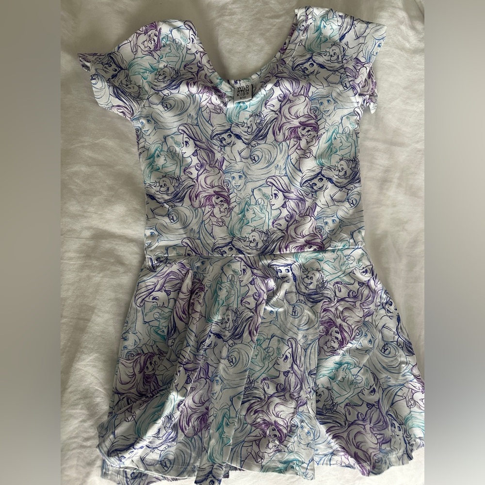 Wild Rich Kid Disney Ariel Little Mermaid skirted Leotard Dress